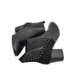 Botine dama Liu- Jo 38, piele, piele intoarsa, negru - imagine 4