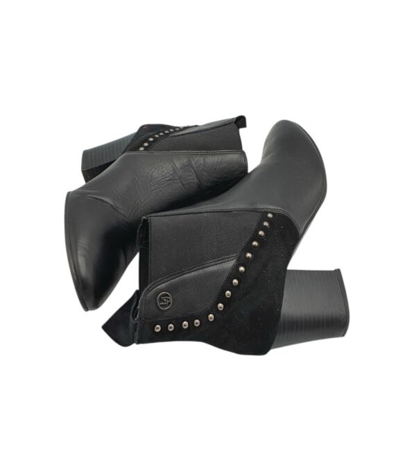 Botine dama Liu- Jo 38, piele, piele intoarsa, negru - imagine 4