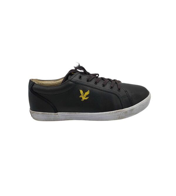 Tenisi barbati Lyle & Scott 44, piele, negru - imagine 1