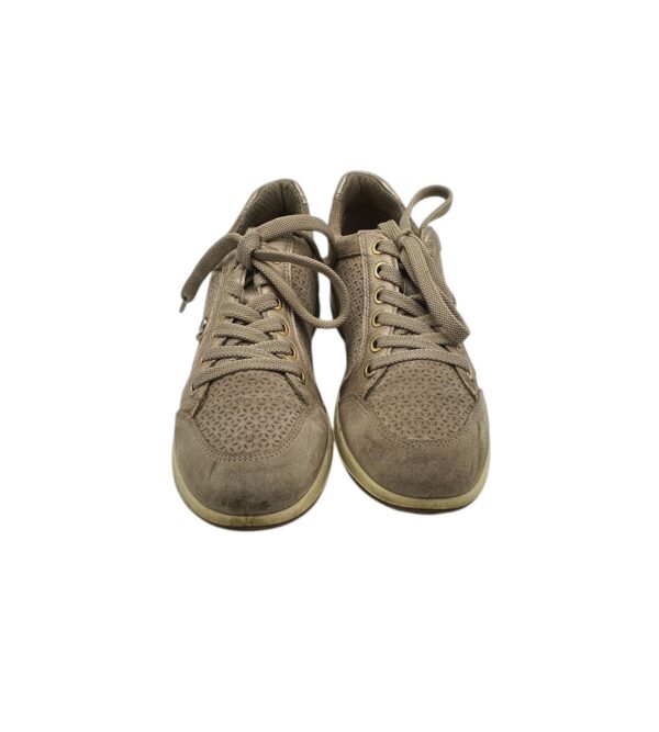 Adidasi dama Go Soft 38, piele intoarsa, bej - imagine 3