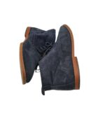 Ghete dama Next 45, piele intoarsa, bleumarin - imagine 4
