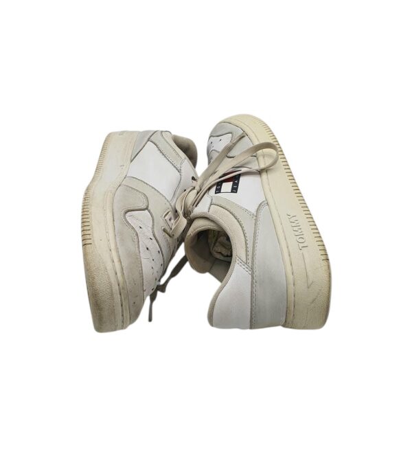 Adidasi dama Yommy Hilfiger 38, piele, alb gri - imagine 4