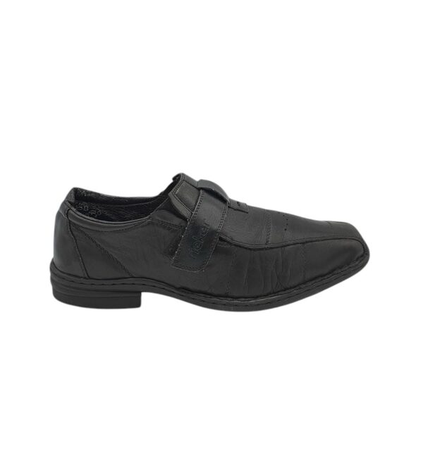 Pantofi dama Rieker 45, piele, negru - imagine 1