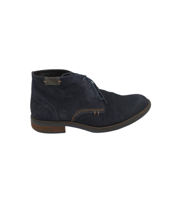 Ghete barbati Bugatti 41, piele intoarsa, bleumarin - imagine 1