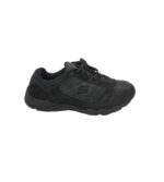Adidasi barbati Skechers 40, piele, piele intoarsa, negru