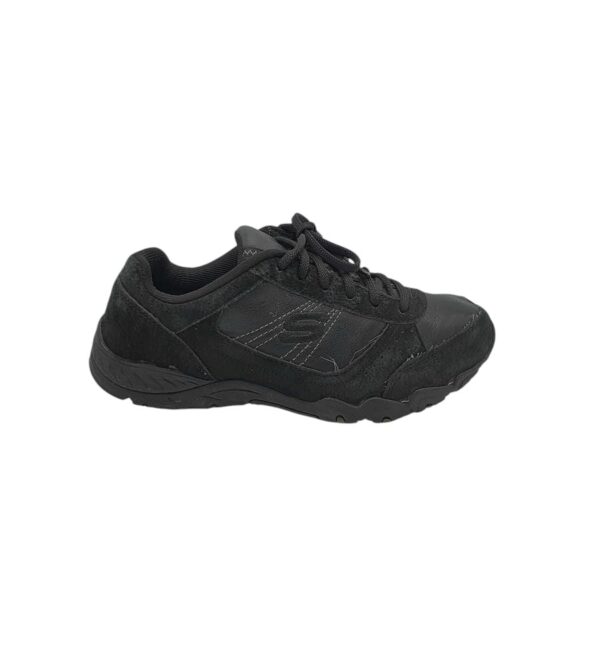 Adidasi barbati Skechers 40, piele, piele intoarsa, negru - imagine 1