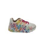 Adidasi dama Skechers 36, imitatie de piele, alb