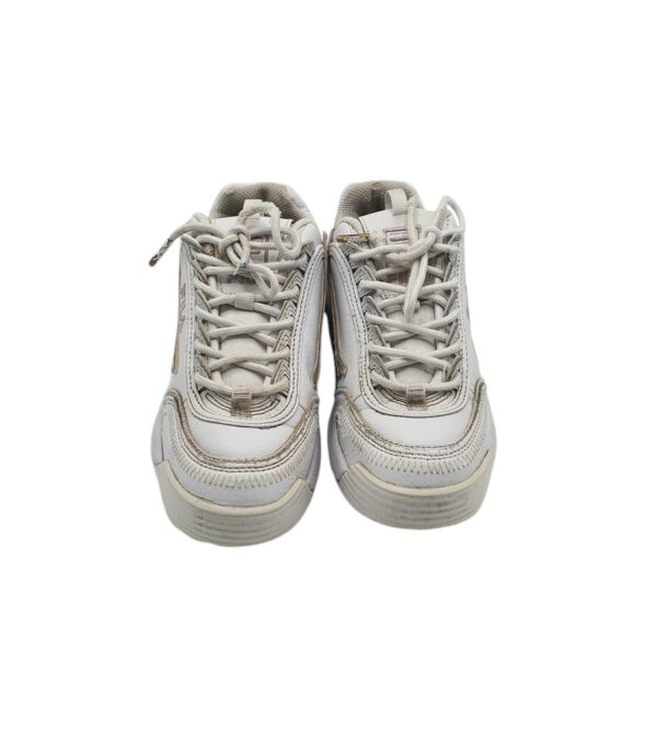 Adidasi dama Fila 37, imitatie de piele, alb - imagine 3