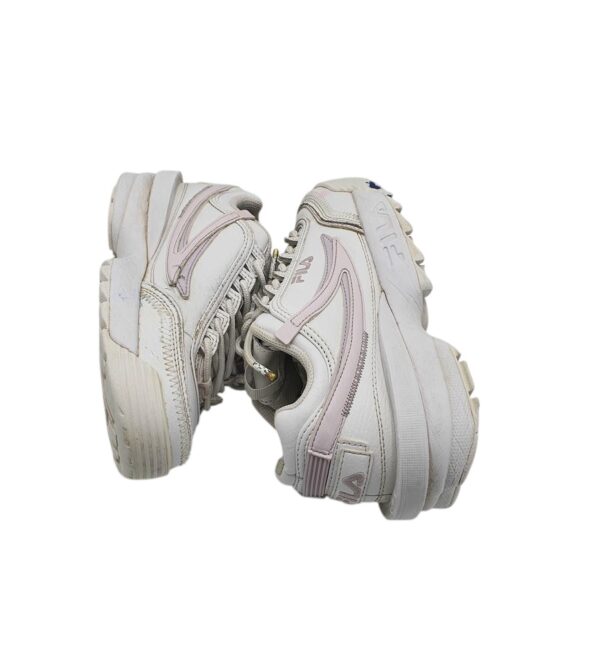 Adidasi dama Fila 37, imitatie de piele, alb - imagine 4