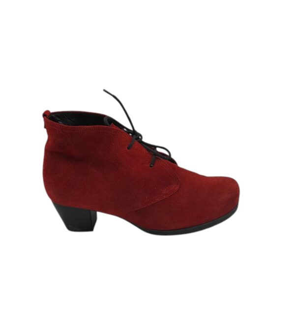 Botine dama Gabor 41, piele intoarsa, rosu - imagine 1