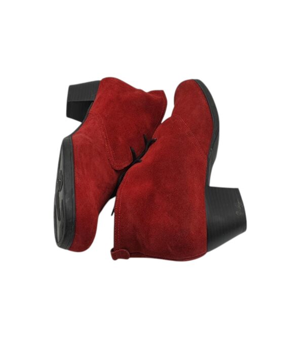 Botine dama Gabor 41, piele intoarsa, rosu - imagine 4
