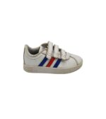 Adidasi copii Adidas 30, imitatie de piele, alb