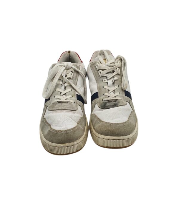 Adidasi barbati Lacoste 43, piele, piele intoarsa, gri alb - imagine 3