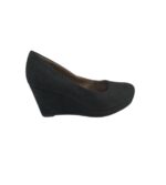 Pantofi dama Tamaris 39, piele intoarsa, negru