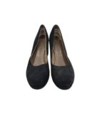 Pantofi dama Tamaris 39, piele intoarsa, negru - imagine 3