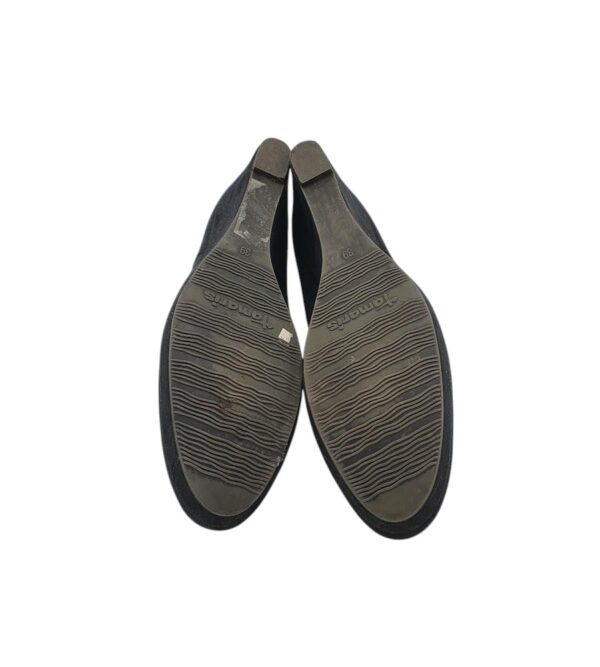 Pantofi dama Tamaris 39, piele intoarsa, negru - imagine 5