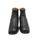 Ghete barbati Lambertazzi 43, piele, negru - imagine 3