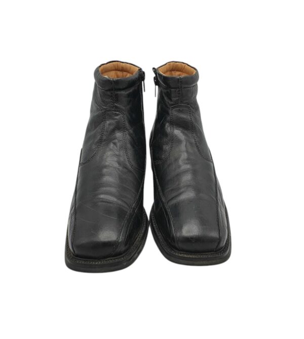 Ghete barbati Lambertazzi 43, piele, negru - imagine 3