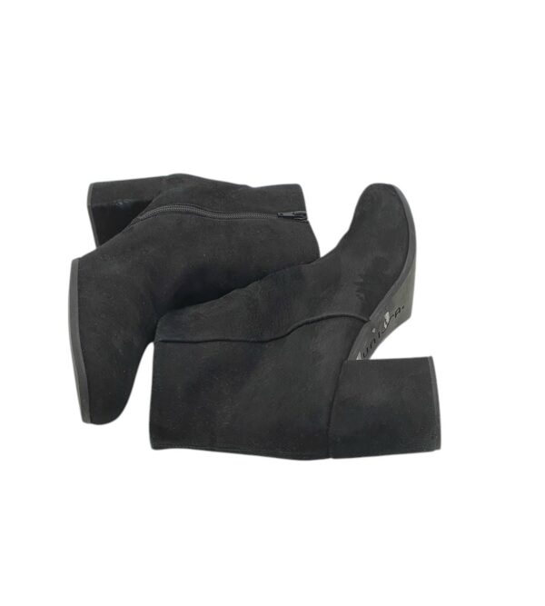 Botine dama Unisa 38, piele intoarsa, negru - imagine 4