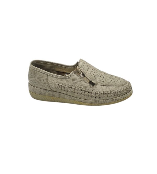 Mocasini dama Comfort 42, piele, gri - imagine 1