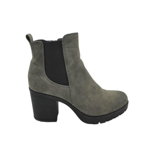 Botine dama Graceland 42, imitatie de piele, gri - imagine 1