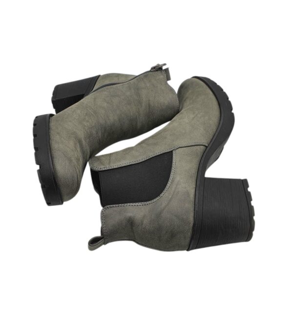 Botine dama Graceland 42, imitatie de piele, gri - imagine 4