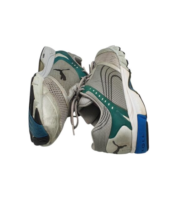 Adidasi barbati Puma 46, material textil, imitatie de piele, gri - imagine 4