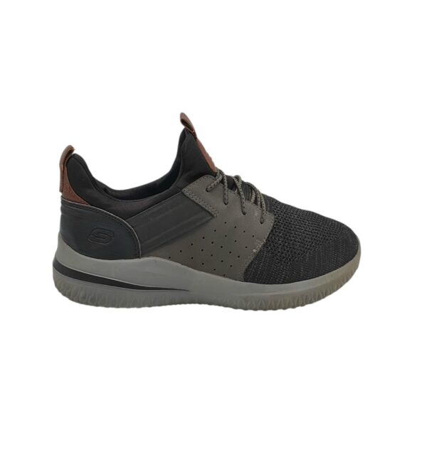 Adidasi barbati Skechers 44, material textil, negru gri - imagine 1
