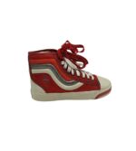 Tenisi dama Puma 37, piele, piele intoarsa, rosu