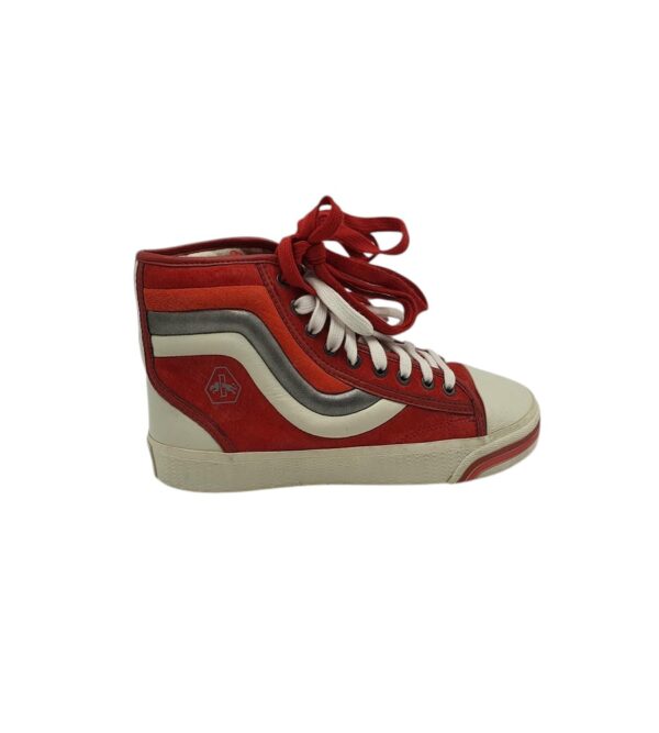 Tenisi dama Puma 37, piele, piele intoarsa, rosu - imagine 1