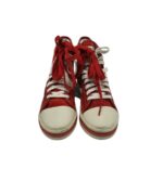 Tenisi dama Puma 37, piele, piele intoarsa, rosu - imagine 3