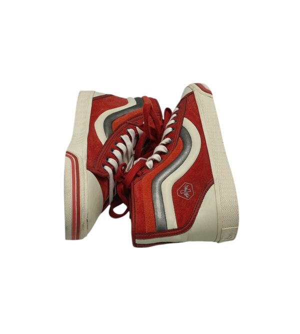 Tenisi dama Puma 37, piele, piele intoarsa, rosu - imagine 4