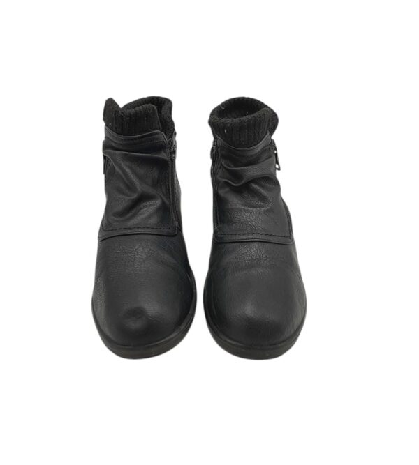 Botine dama Softlites 43, material textil, imitatie de piele, negru - imagine 3