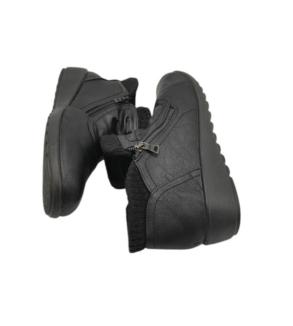 Botine dama Softlites 43, material textil, imitatie de piele, negru - imagine 4