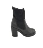 Cizme copii River Island 38, piele,  material textil, negru