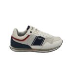 Adidasi dama Pepe Jeans 46, piele intoarsa, material textil, alb negru