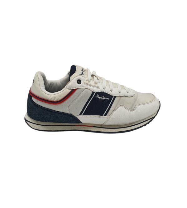 Adidasi dama Pepe Jeans 46, piele intoarsa, material textil, alb negru - imagine 1