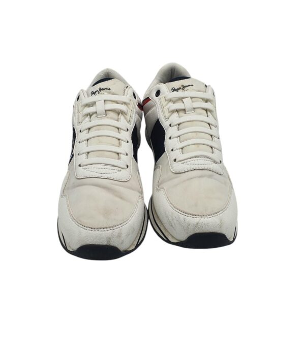 Adidasi dama Pepe Jeans 46, piele intoarsa, material textil, alb negru - imagine 3