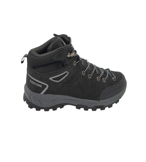 Ghete barbati Axboxing , imitatie de piele, negru gri , îmblanite - imagine 1