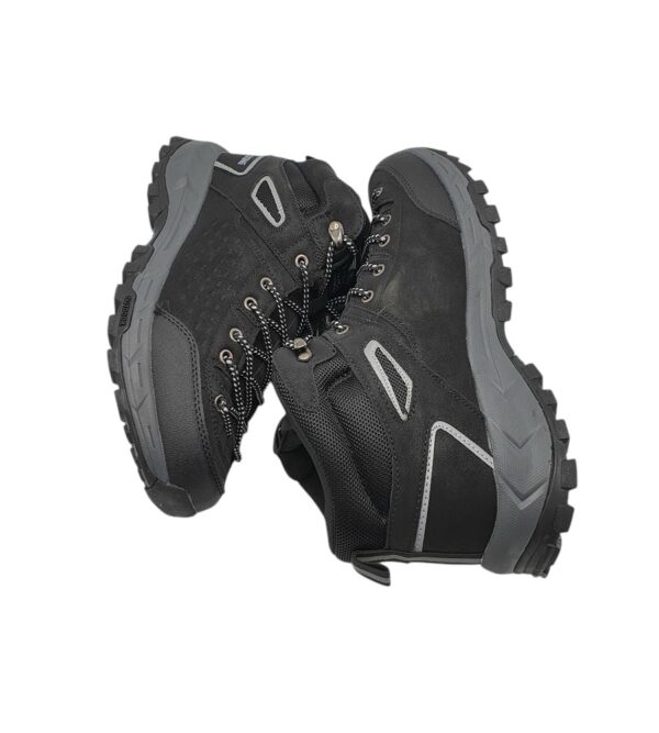 Ghete barbati Axboxing , imitatie de piele, negru gri , îmblanite - imagine 4