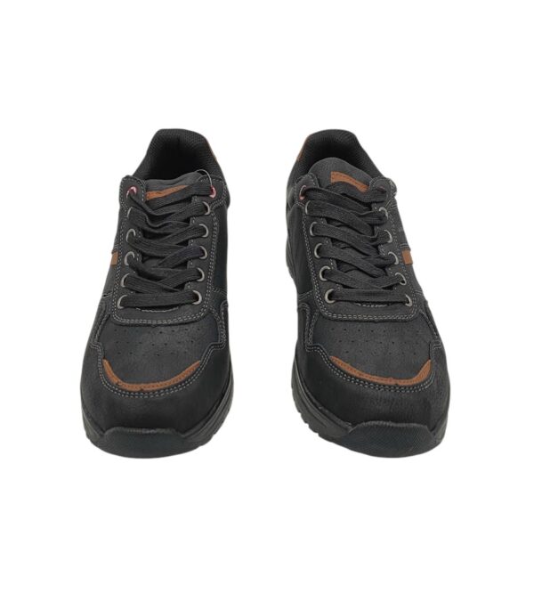 Adidasi barbati Arrigo Bello,  imitatie de piele, negru maro - imagine 3
