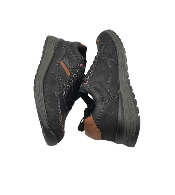 Adidasi barbati Arrigo Bello,  imitatie de piele, negru maro - imagine 4