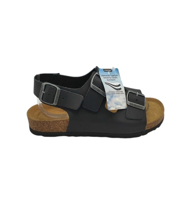 Sandale barbati Salamander 42, piele, negru - imagine 1