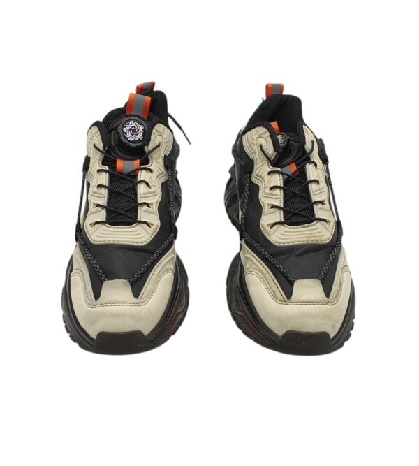 Adidasi barbati Sport 43, imitatie de piele, alb negru - imagine 3