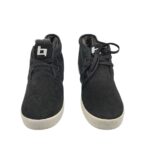 Adidasi barbati Blend 45, piele intoarsa, negru, imblanite - imagine 3
