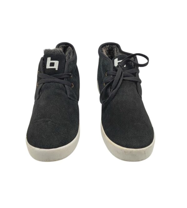 Adidasi barbati Blend 45, piele intoarsa, negru, imblanite - imagine 3