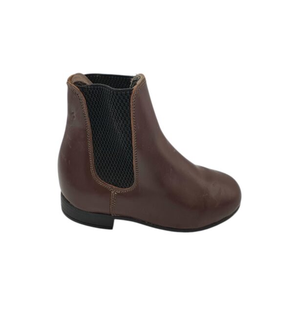 Ghete copii 25, piele, maro - imagine 1