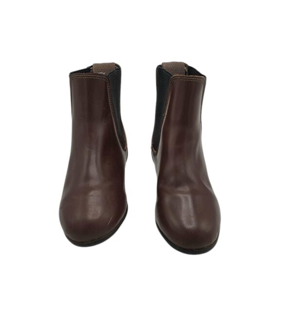 Ghete copii 25, piele, maro - imagine 3