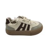 Adidasi dama Fashion 38, imitatie de piele, material textil, alb