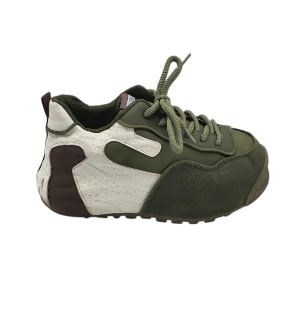Adidasi barbati Fashion 43, imitatie de piele, kaki - imagine 1